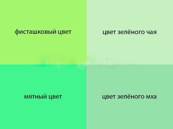 Какие цвета нужно смешать чтобы получить фисташковый? - места и названия