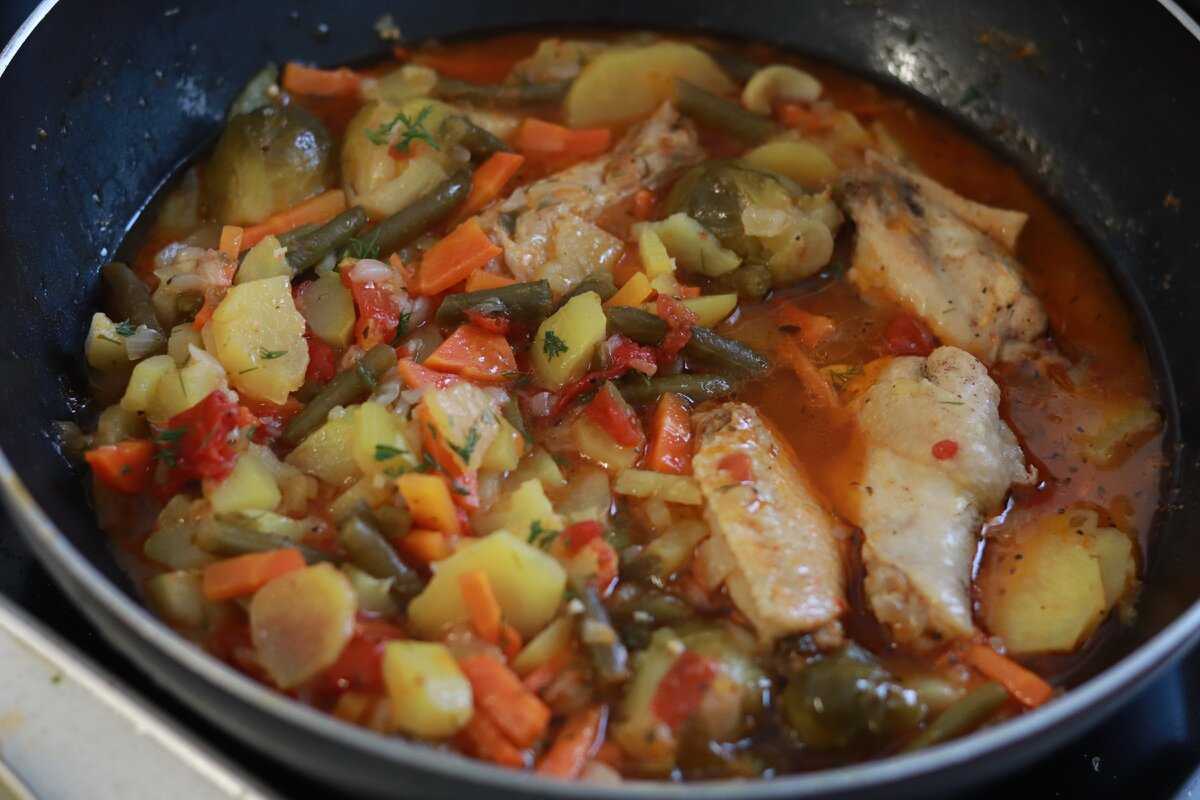 Рагу из овощей с мясом и картошкой