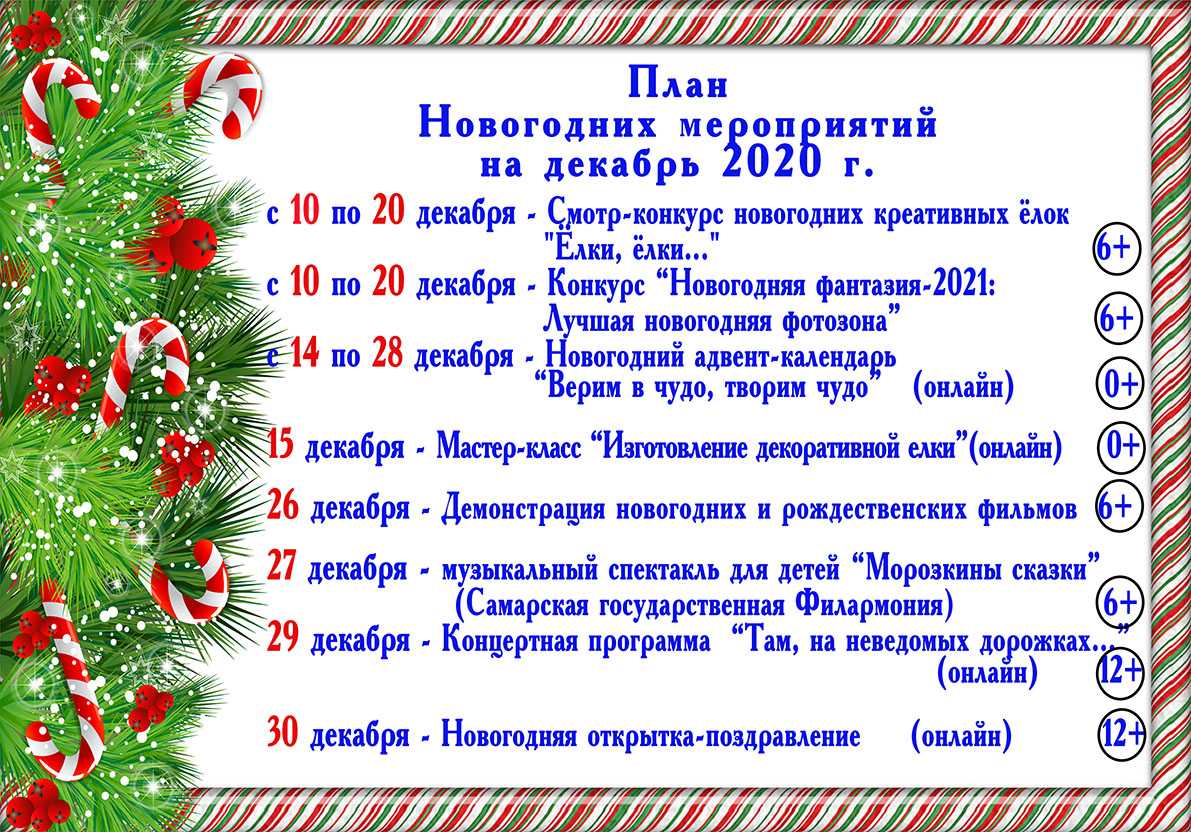 Подготовка к новому году 2025: план по дням декабря