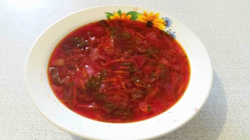 Украинский борщ с мясом без свеклы пошаговый рецепт приготовления