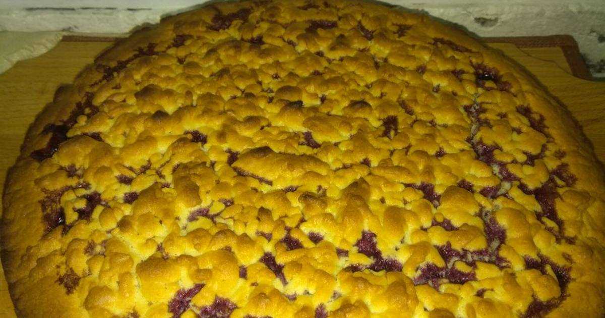 Песочный пирог "кучерявый" с вишнёвым вареньем ⋆ готовим вкусно, красиво и по-домашнему!