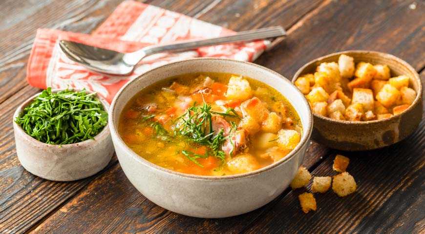 Как вкусно варить гороховый суп с копчеными ребрышками 6 рецептов