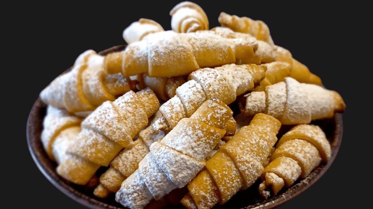 Рогалики — очень вкусное печенье с начинкой в домашних условиях