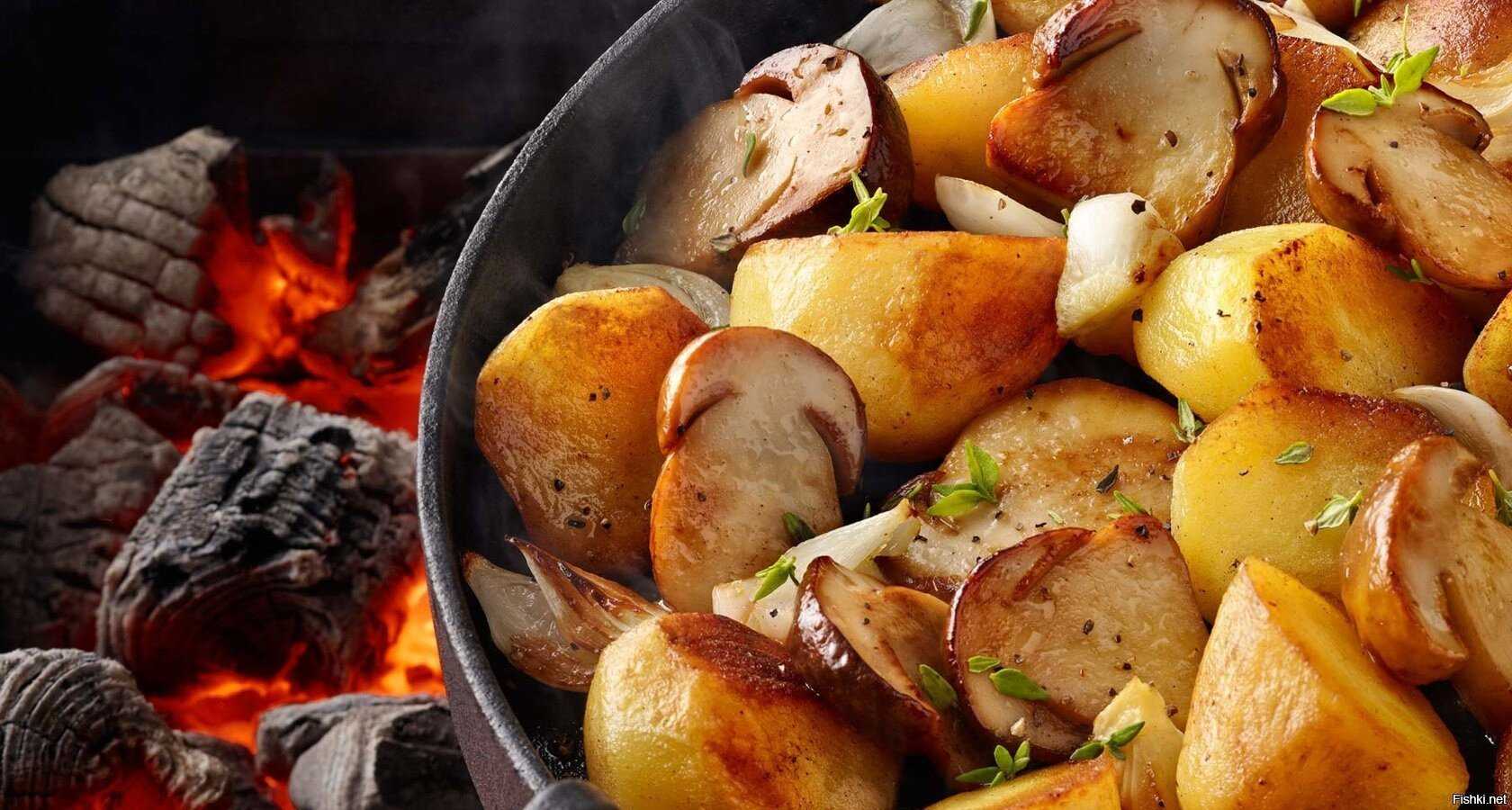 Картошка с грибами - как вкусно потушить, запечь или пожарить в домашних условиях