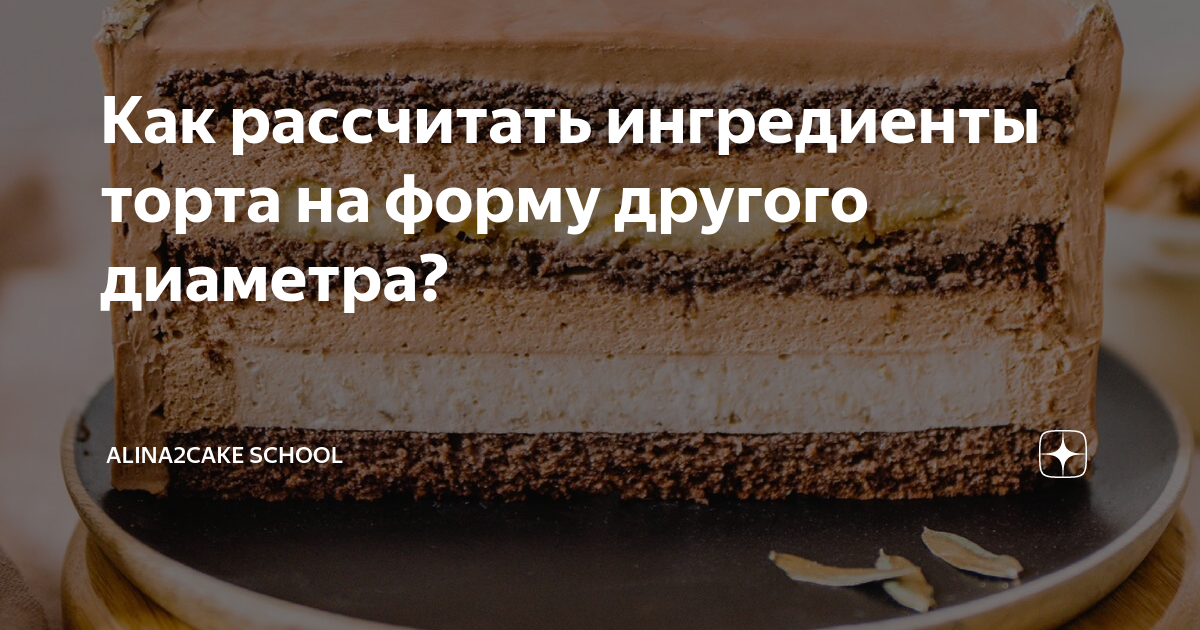 Как пересчитать ингредиенты для форм разных размеров