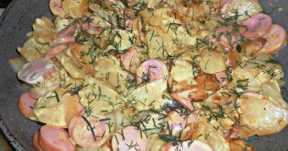 Как приготовить жареную картошку с сосисками