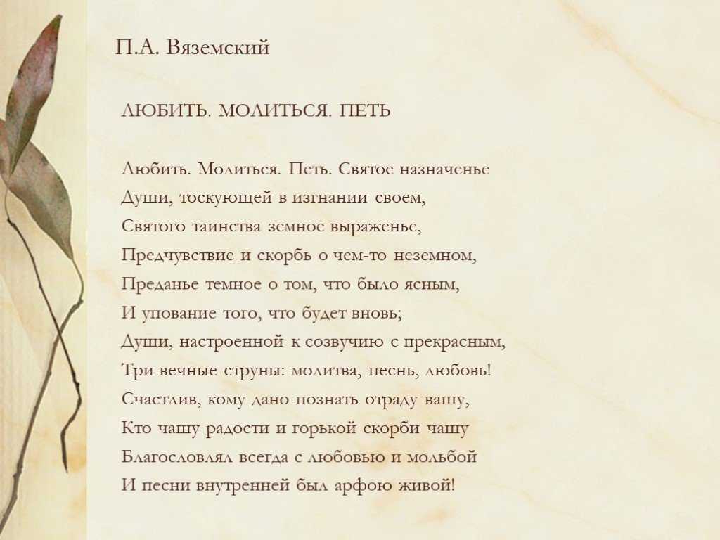 Вяземский | стихи. классическая русская поэзия