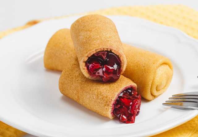 Блины рецепт с вишней