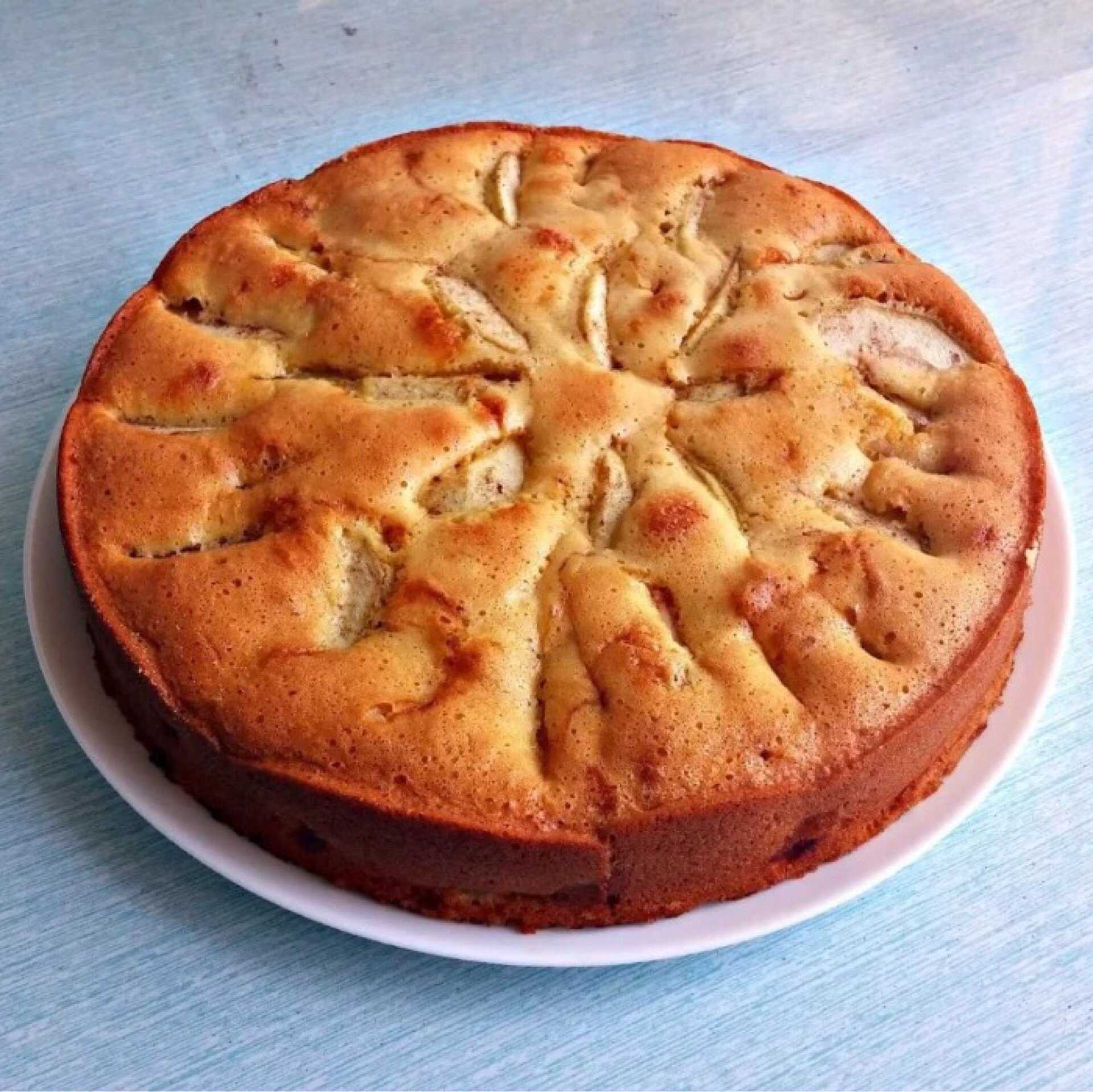 Пышная шарлотка с яблоками — 10 рецептов в духовке